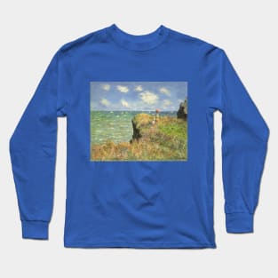 Cliff Walk at Pourville by Claude Monet Long Sleeve T-Shirt